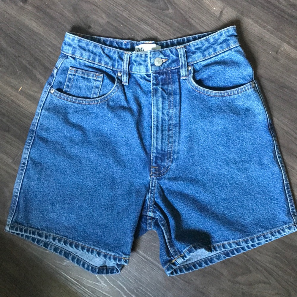Zara High Waisted Demin Shorts